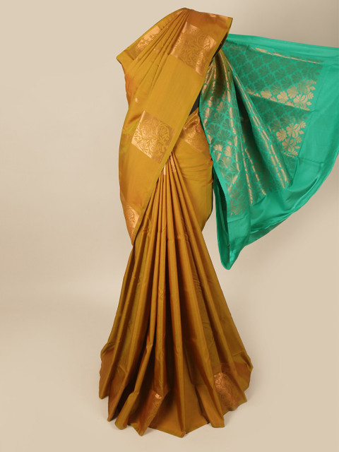 

Pothys Mustard & Green Woven Design Art Silk Saree
