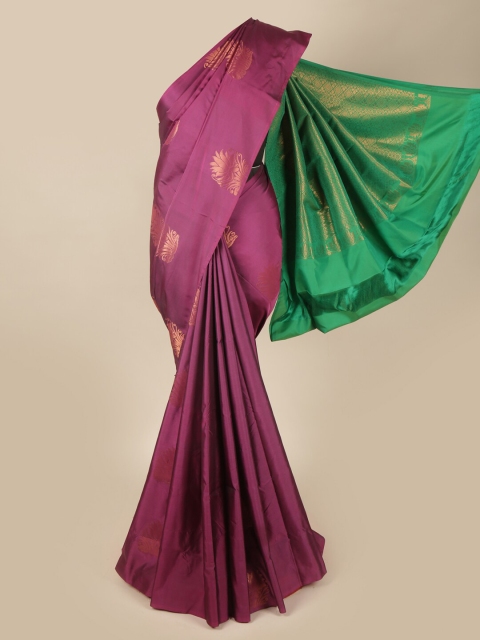 

Pothys Purple & Green Woven Design Zari Art Silk Saree