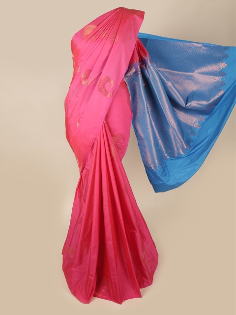 

Pothys Pink & Blue Art Silk Saree