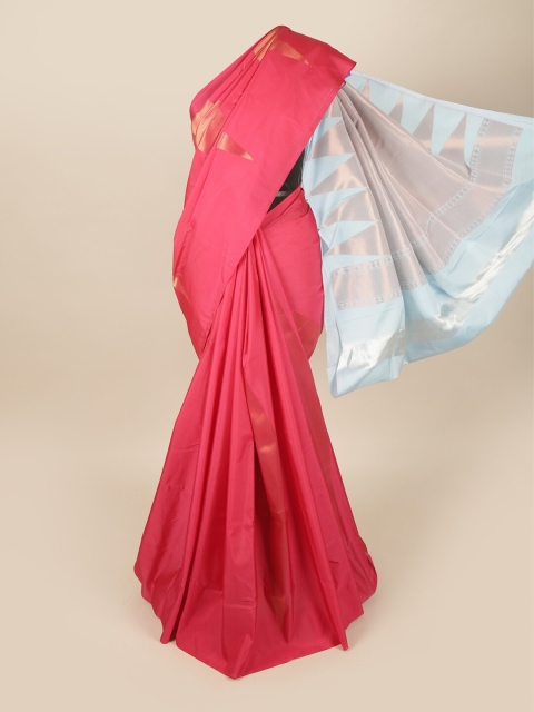 

Pothys Pink & Blue Art Silk Saree