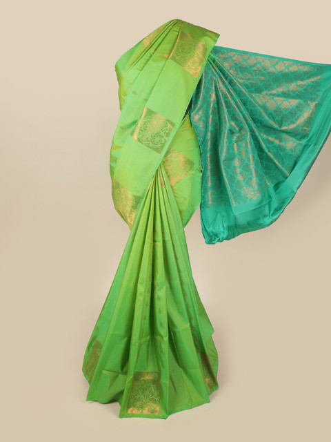 

Pothys Green & Blue Woven Design Art Silk Saree