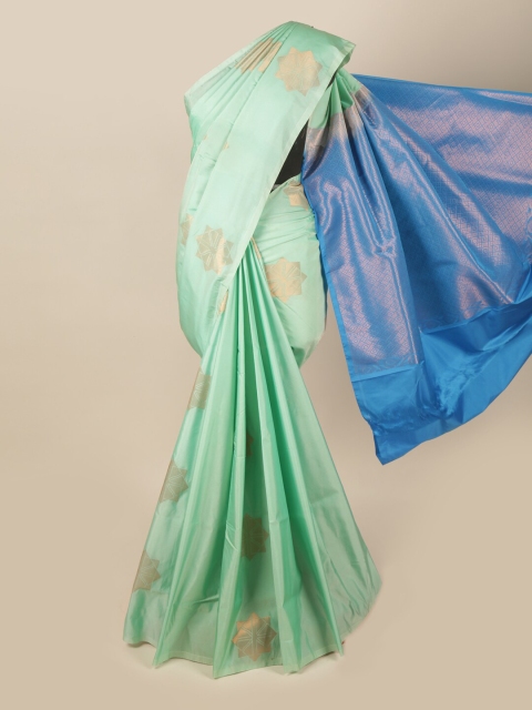 

Pothys Green & Blue Ethnic Motifs Zari Art Silk Saree