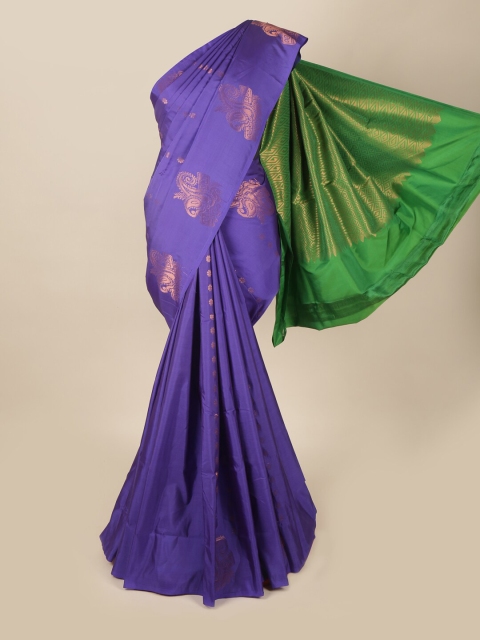 

Pothys Blue & Green Ethnic Motifs Zari Art Silk Saree