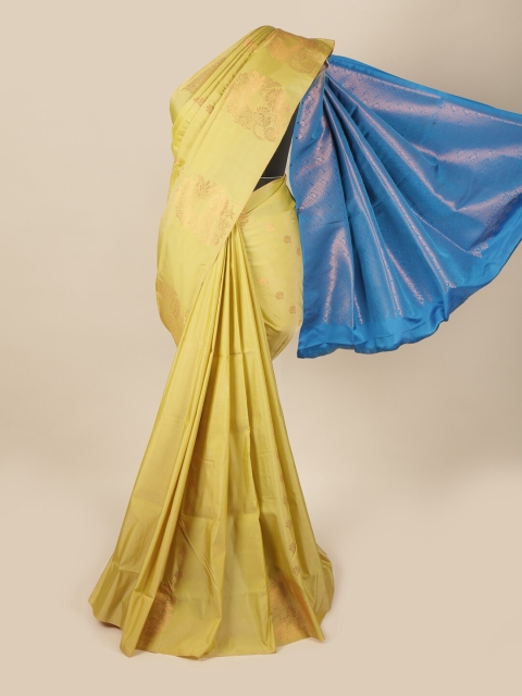 

Pothys Green & Blue Woven Design Art Silk Saree