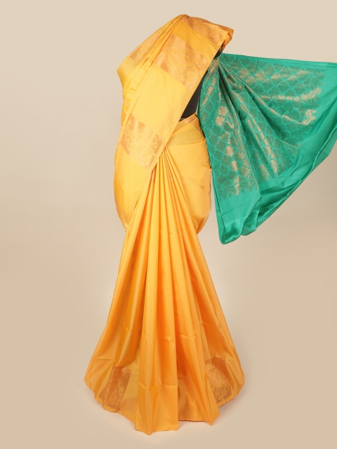 

Pothys Yellow & Green Woven Design Art Silk Saree
