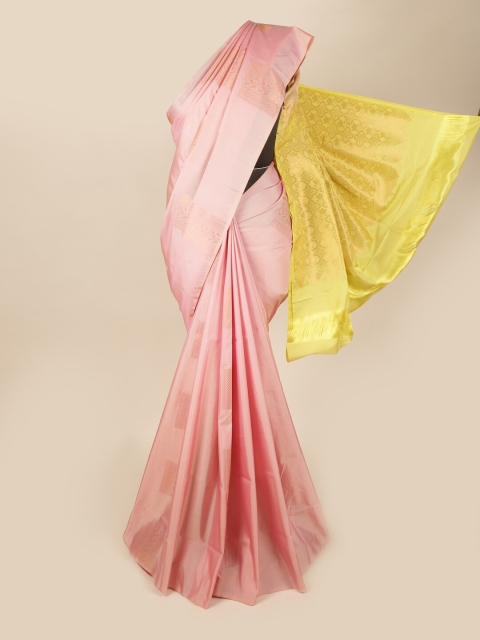 

Pothys Pink & Yellow Woven Design Zari Art Silk Saree