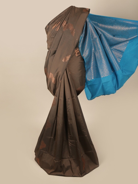 

Pothys Grey & Blue Woven Design Zari Art Silk Saree