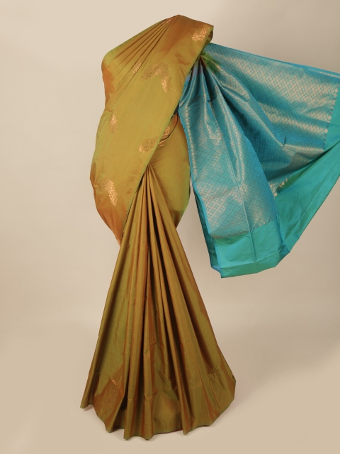 

Pothys Green & Blue Ethnic Motifs Zari Art Silk Saree