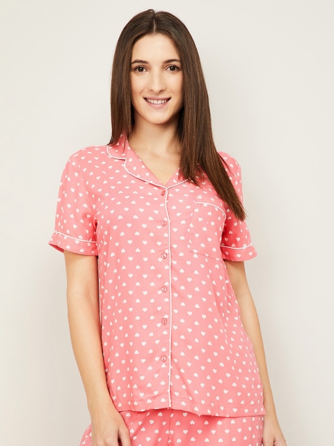 

Ginger by Lifestyle Pink Printed Lounge Shirt