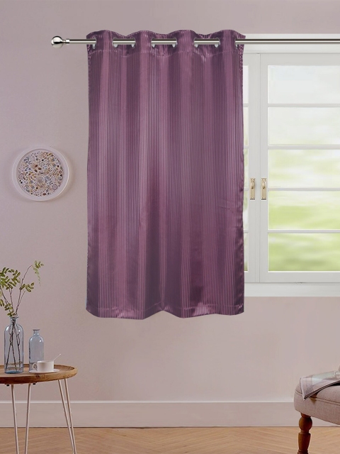 

Lushomes Purple Striped Window Curtain