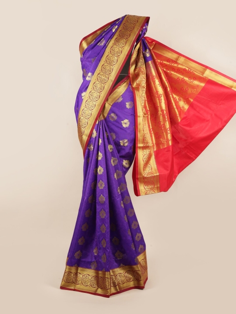 

Pothys Violet & Pink Woven Design Art Silk Saree