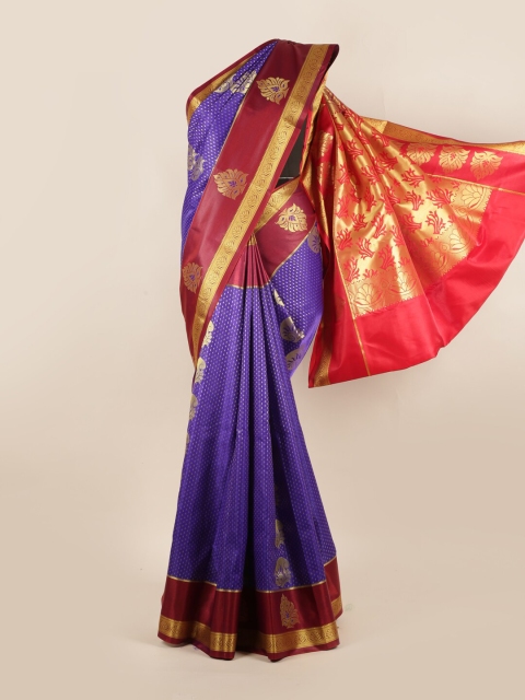 

Pothys Violet & Purple Woven Design Art Silk Saree