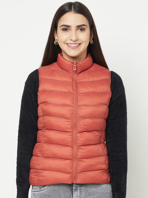 

METTLE Women Rust Orange Puffer Jacket