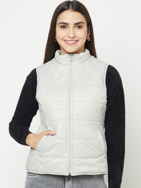 

METTLE Women Sea Green Padded Jacket