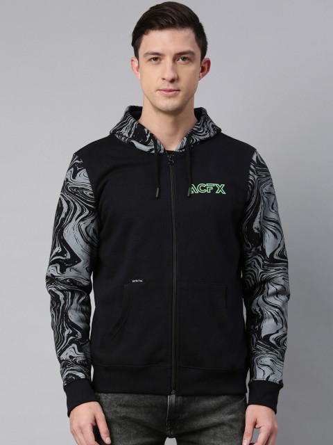 

Arctic Fox Unisex Black Printed Hooded Sweatshirt