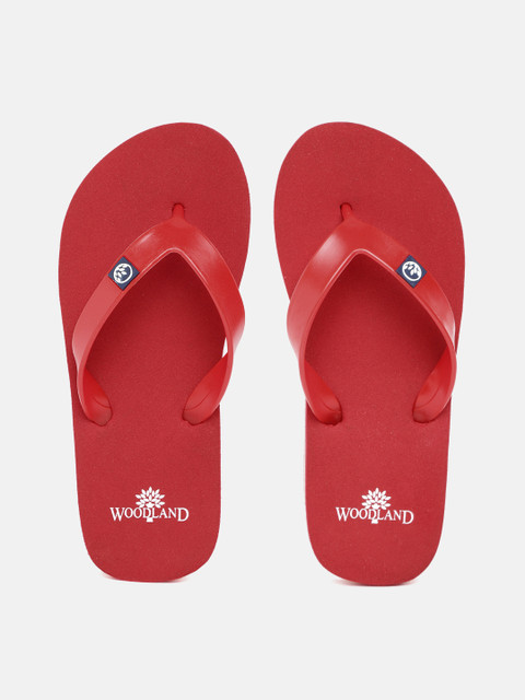 

Woodland Men Red Solid Thong Flip-Flops
