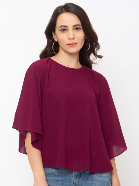 

Iti Purple Georgette Regular Top