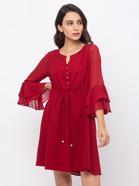 

Iti Maroon Georgette Dress