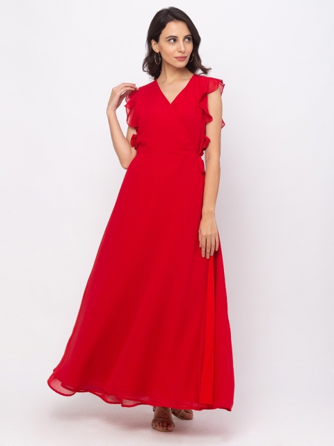 

Iti Red Georgette Maxi Dress