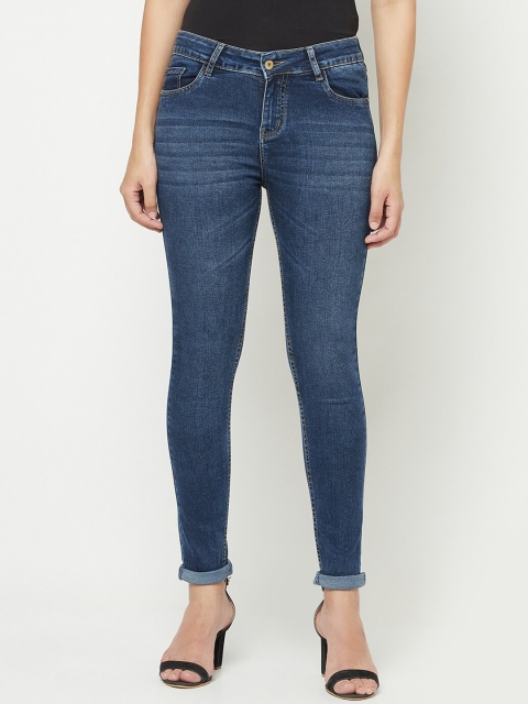 

METTLE Women Blue Light Fade Printed Jeans