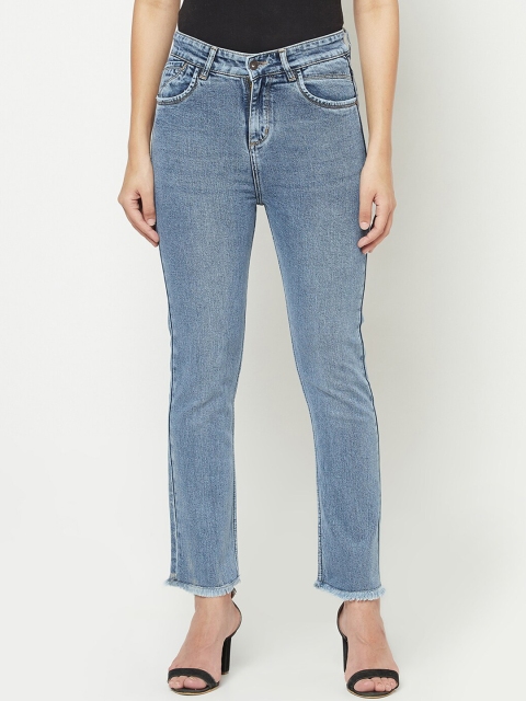 

METTLE Women Blue Mildly Distressed Jeans