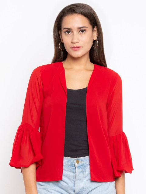 

Iti Women Red Ruffled Shrug