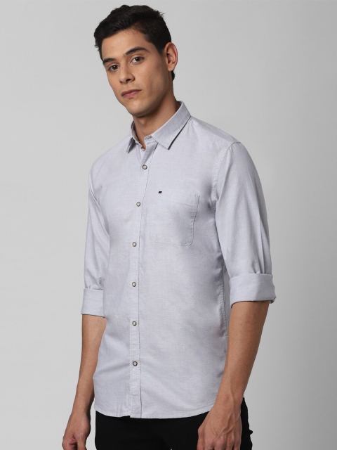 

Peter England Casuals Men Grey Slim Fit Opaque Casual Shirt