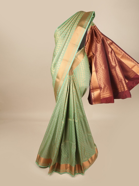 

Pothys Green & Maroon Woven Design Zari Pure Silk Saree