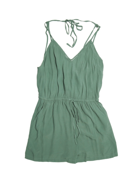 

FOREVER 21 Women Green Playsuit