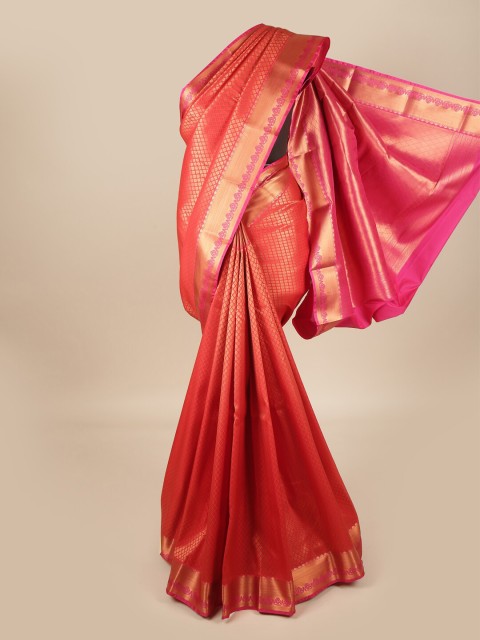 

Pothys Red & Gold Ethnic Motifs Pure Silk Saree