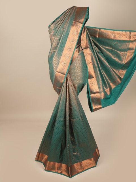 

Pothys Green & Gold Ethnic Motifs Zari Pure Silk Saree