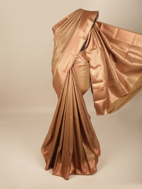 

Pothys Green & Gold-Toned Woven Design Zari Pure Silk Saree