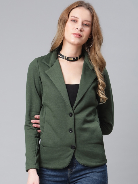 

The Vanca Women Olive Green Tailored Jacket