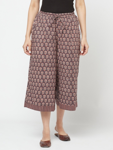 

Fabindia Women Grey Ethnic Motifs Printed Ethnic Palazzos