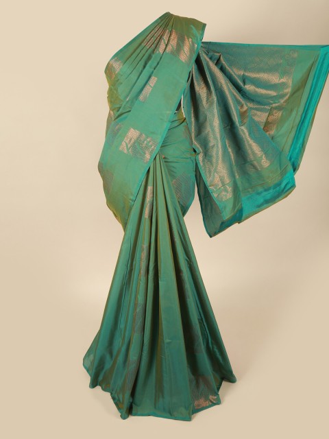 

Pothys Green & Gold Ethnic Motifs Zari Art Silk Saree