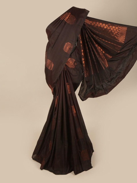 

Pothys Brown & Copper-Coloured Ethnic Motifs Zari Art Silk Saree