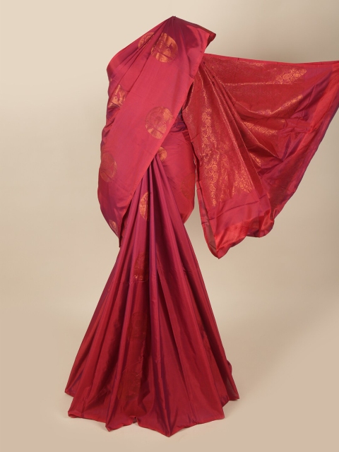 

Pothys Magenta & Gold Ethnic Motifs Zari Art Silk Saree