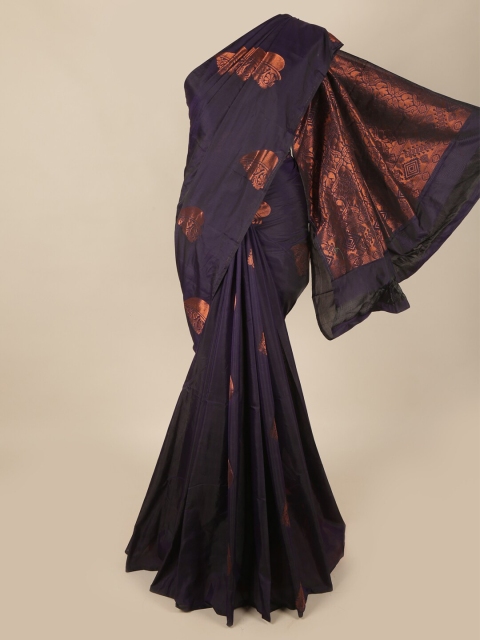 

Pothys Purple & Rose Gold Woven Design Art Silk Saree