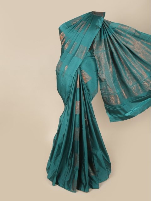 

Pothys Green & Gold Ethnic Motifs Zari Art Silk Saree