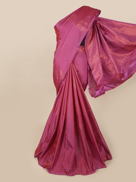 

Pothys Magenta & Copper-Coloured Ethnic Motifs Zari Art Silk Saree