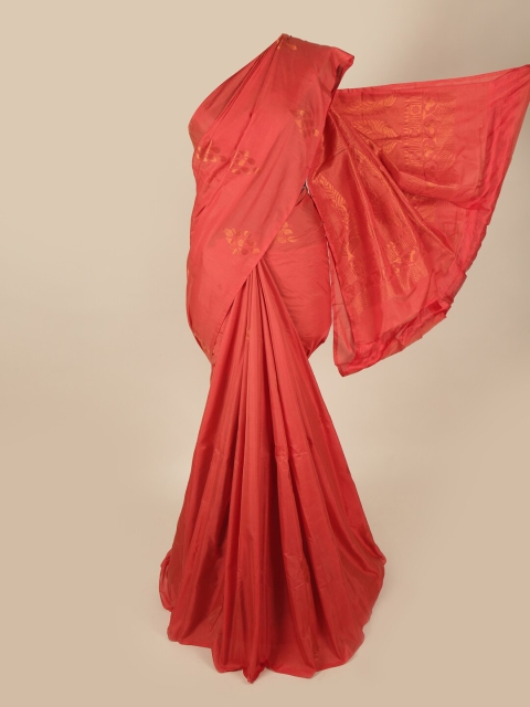 

Pothys Rust & Copper-Toned Woven Design Zari Art Silk Saree