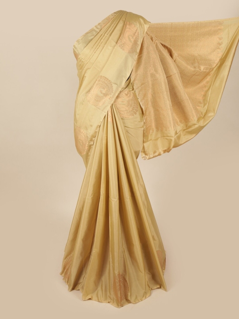 

Pothys Gold-Toned Woven Design Soft Silk Saree