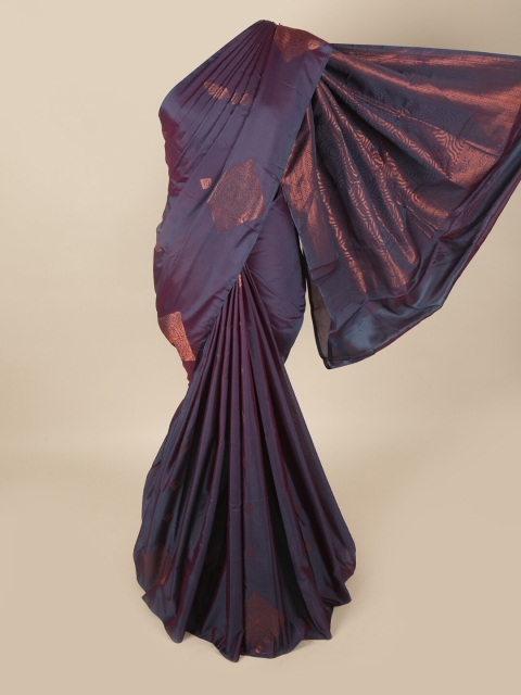 

Pothys Purple & Copper-Toned Ethnic Motifs Zari Art Silk Saree