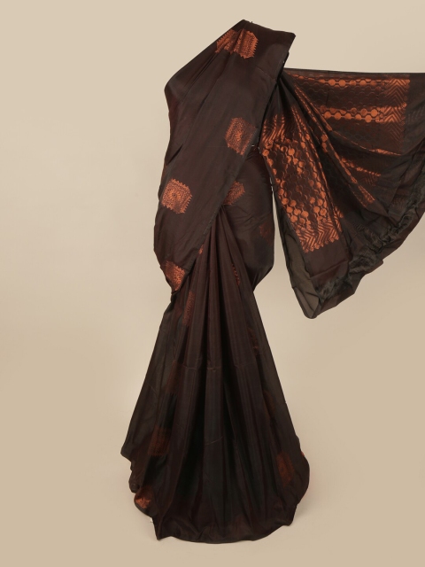

Pothys Brown & Copper-Coloured Ethnic Motifs Zari Art Silk Saree