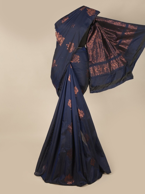 

Pothys Blue & Gold-Toned Woven Design Art Silk Saree