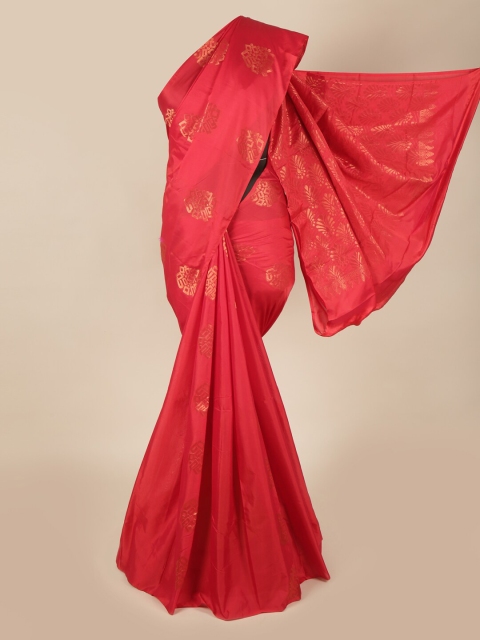 

Pothys Red & Gold-Toned Woven Design Zari Art Silk Saree