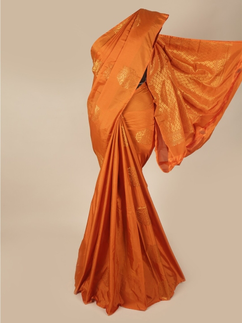 

Pothys Rust & Gold-Toned Woven Design Zari Art Silk Saree