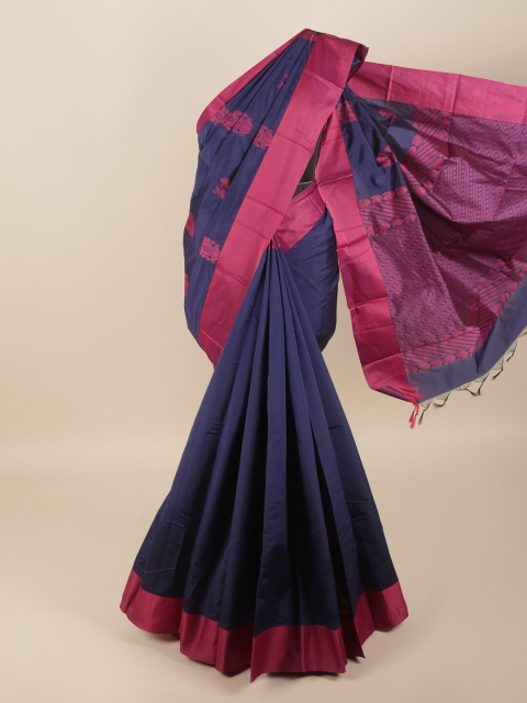 

Pothys Blue & Pink Ethnic Motifs Silk Cotton Saree