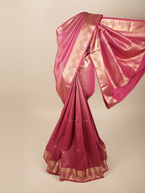 

Pothys Magenta & Gold-Toned Art Silk Saree