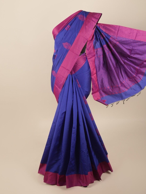 

Pothys Blue & Pink Ethnic Motifs Silk Cotton Saree